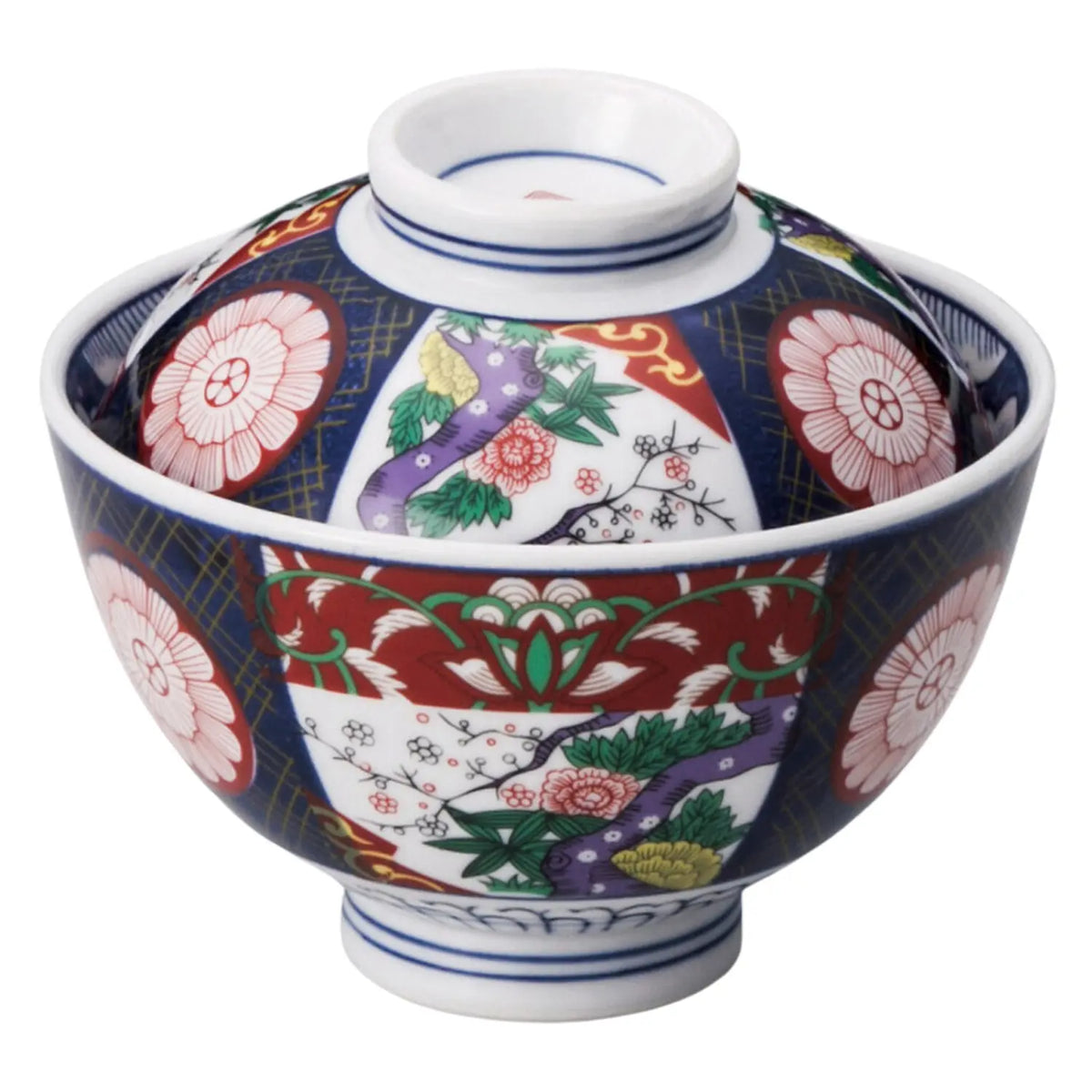 Tokiwa Mino Ware Porcelain Donburi Bowl Nishiki-Botan 14.5cm