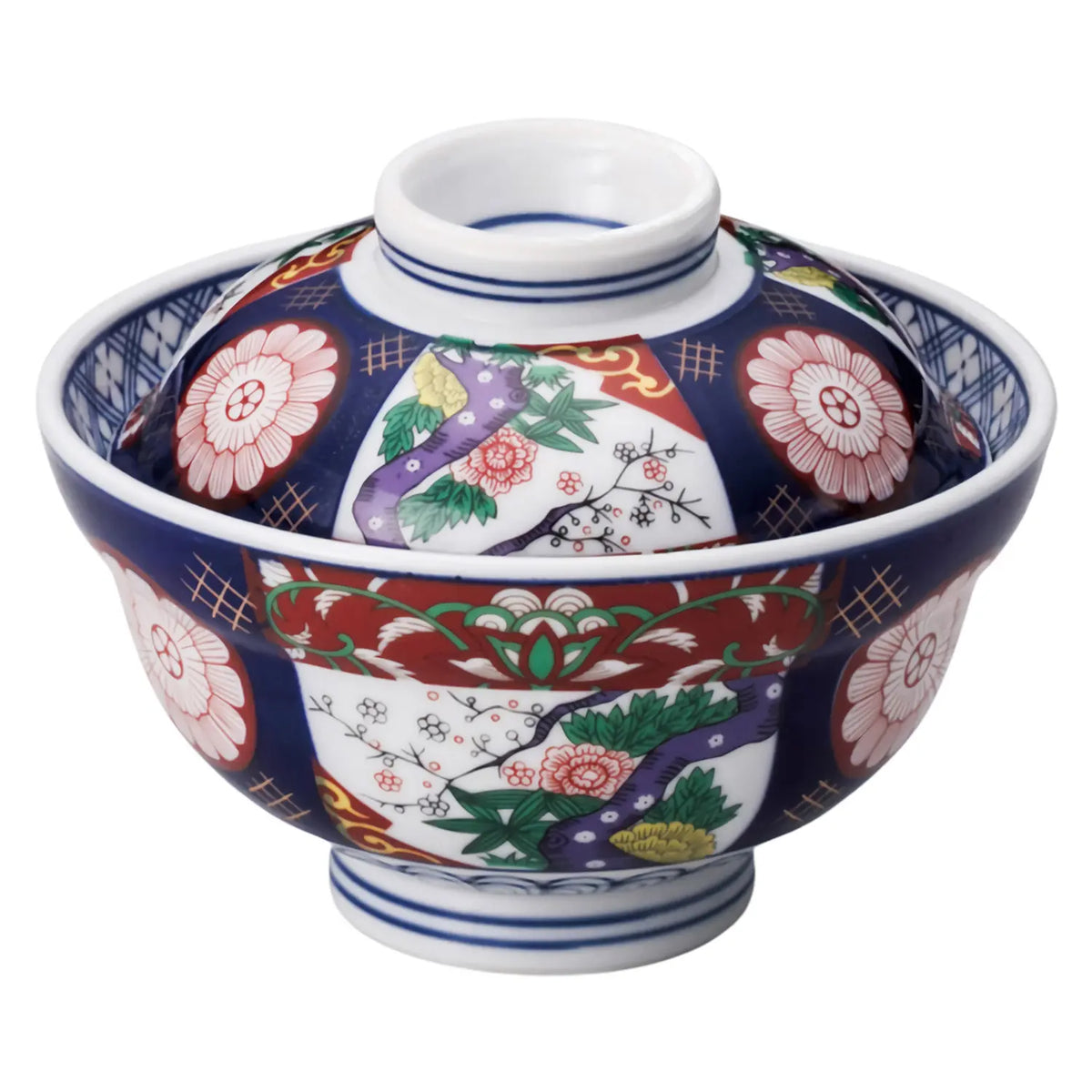 Tokiwa Mino Ware Porcelain Donburi Bowl Nishiki-Botan 15.8cm