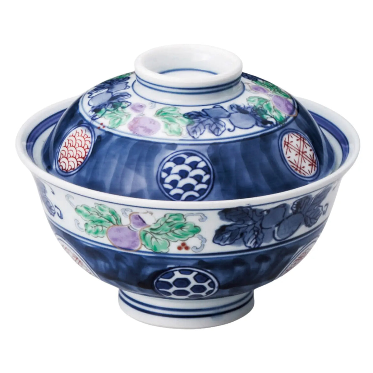 Tokiwa Mino Ware Porcelain Donburi Bowl Nishikimarumon-Hisago 16cm