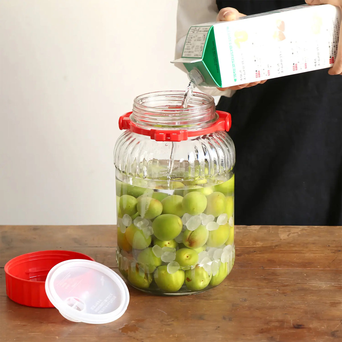 Toyo-Sasaki Glass Soda-Lime Glass Fruit Liquor Bottle