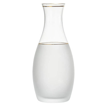 Toyo Sasaki Glass Semi-Lead Crystal Gold-Rimmed Tokkuri Sake Server