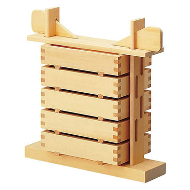 Yamacoh Hiba Wooden Pressed Sushi Mold 5-Tier Set