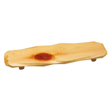 Yamacoh Hinoki Cypress Wooden Hand-Carved Sushi Geta Plate