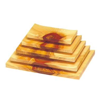 Yamacoh Hinoki Cypress Wooden Knot Grain Sushi Serving Plate