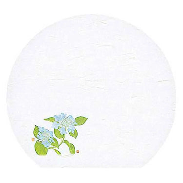 Yamacoh Washi Paper Half-Moon Placemat Hydrangea 100-Count