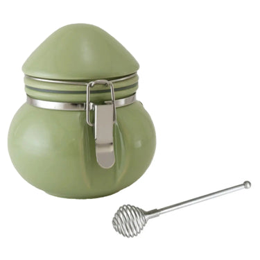 Zero Japan Ceramic Honey Canister 350ml with Honey Dipper