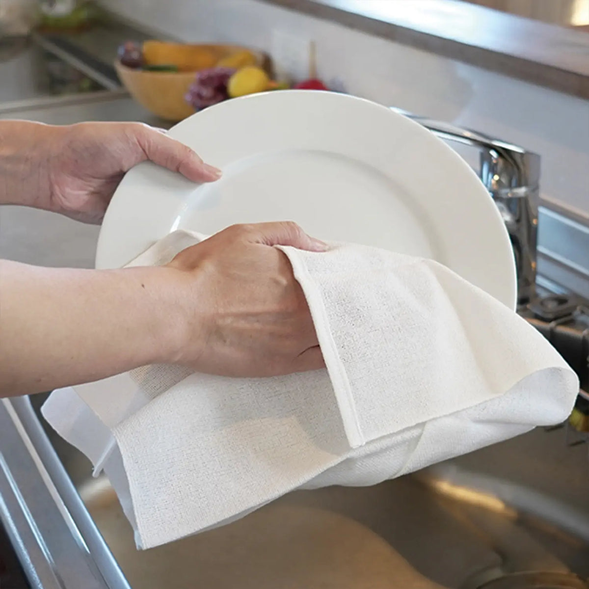 Honoson 4-Pack Kitchen Dish Towels - Ultra Absorbent Polyester Cleaning Cloths (16x24in)