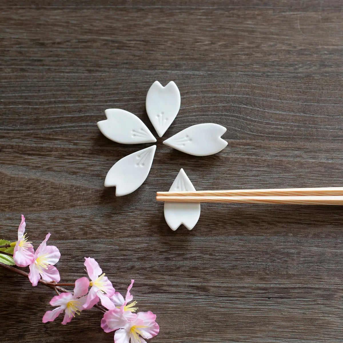 hiracle Sakura Porcelain Chopstick Rests