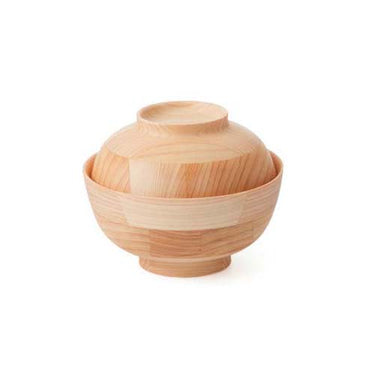 La Luz Hikiyose Wooden Soup Bowl with Lid