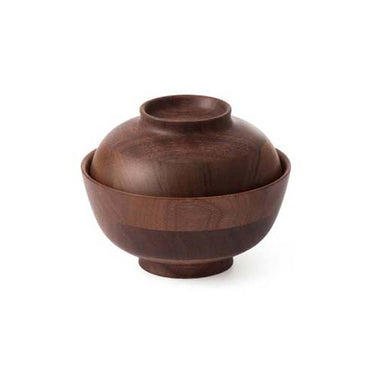La Luz Hikiyose Wooden Soup Bowl with Lid