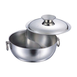 Wadasuke Stainless Steel Induction Shabu Shabu Pot with Divider