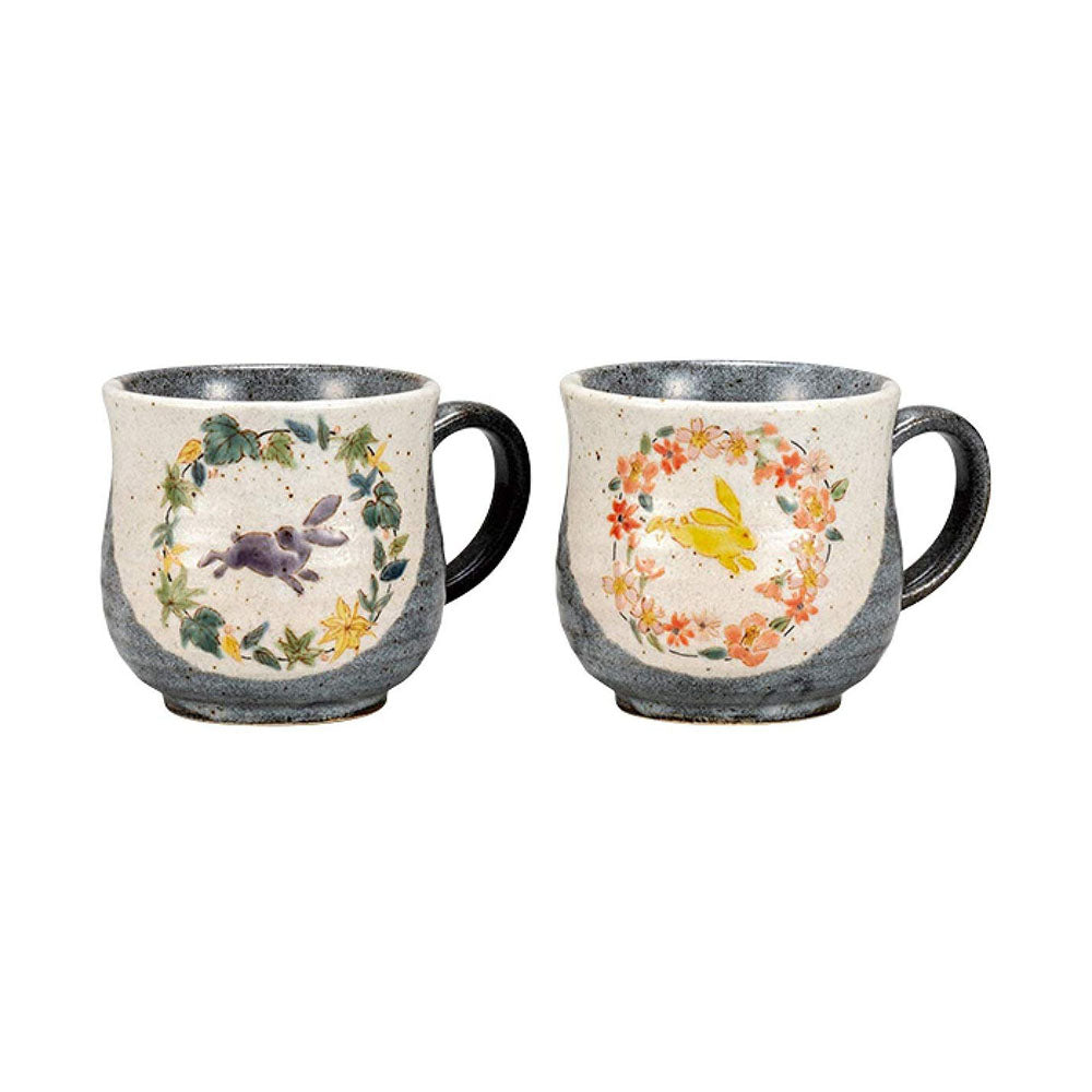 Kutani Ware Rabbit Paired Mugs - Globalkitchen Japan