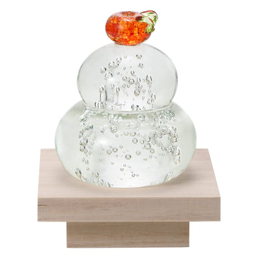 Aderia Soda Glass Kagami Mochi New Year Ornament