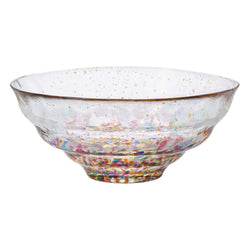 Aderia Tsugaru Vidro Soda-Lime Glass Gold Leaf Paint Bowl