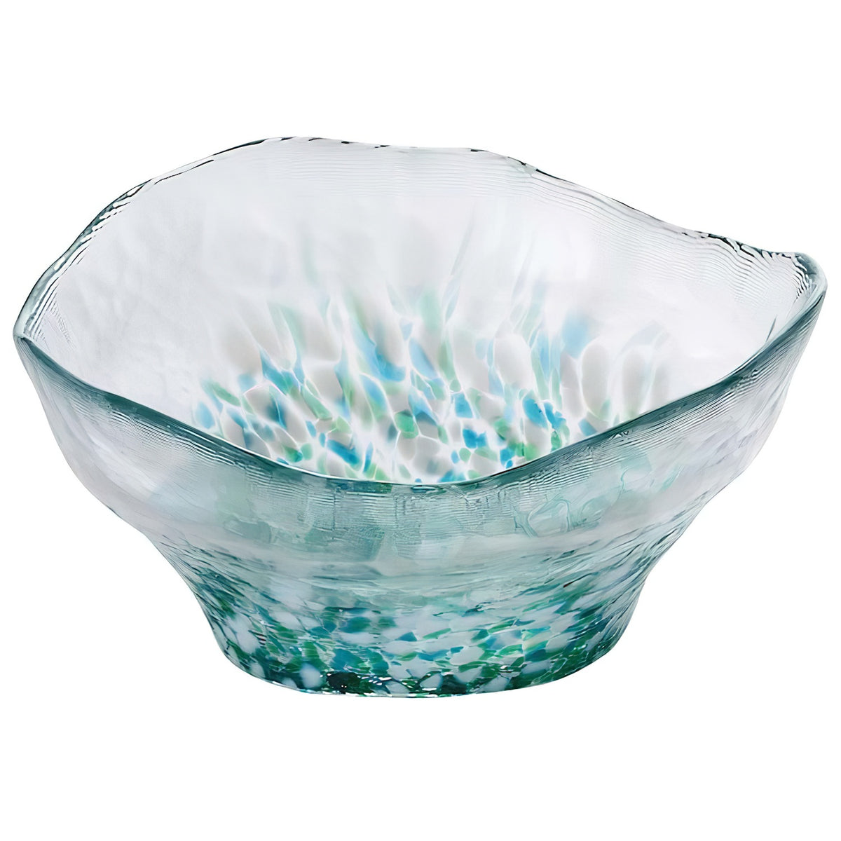 ADERIA Tsugaru Vidro Soda-Lime Glass Floral Medium Bowl