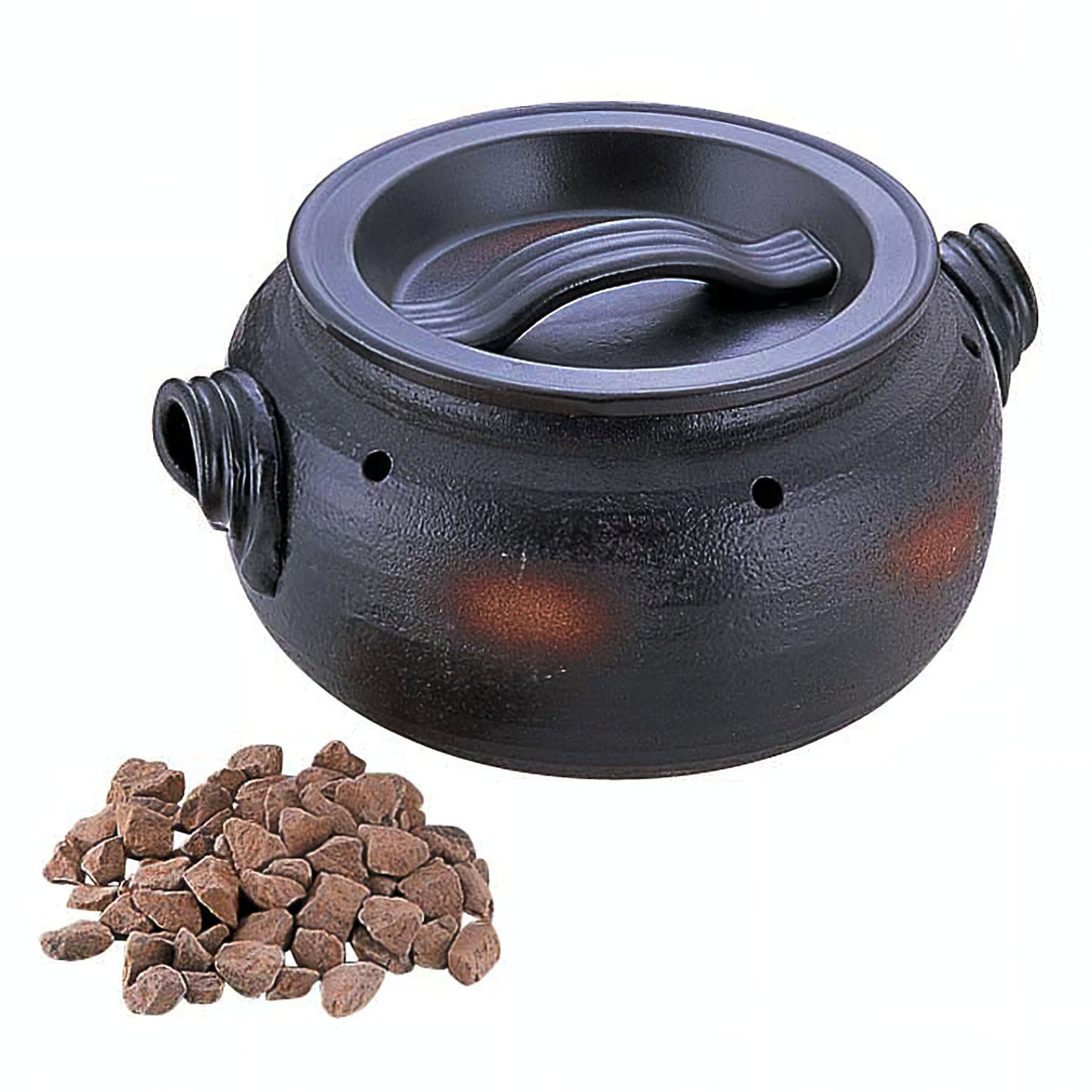 Asahisunred Banko Ware Ceramic Roasted Japanese Sweet Potato Pot