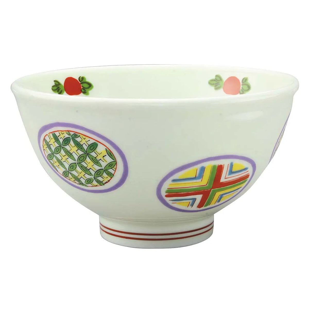 EBM Porcelain Tempered Donburi Bowl Madori-marumon 14.9cm