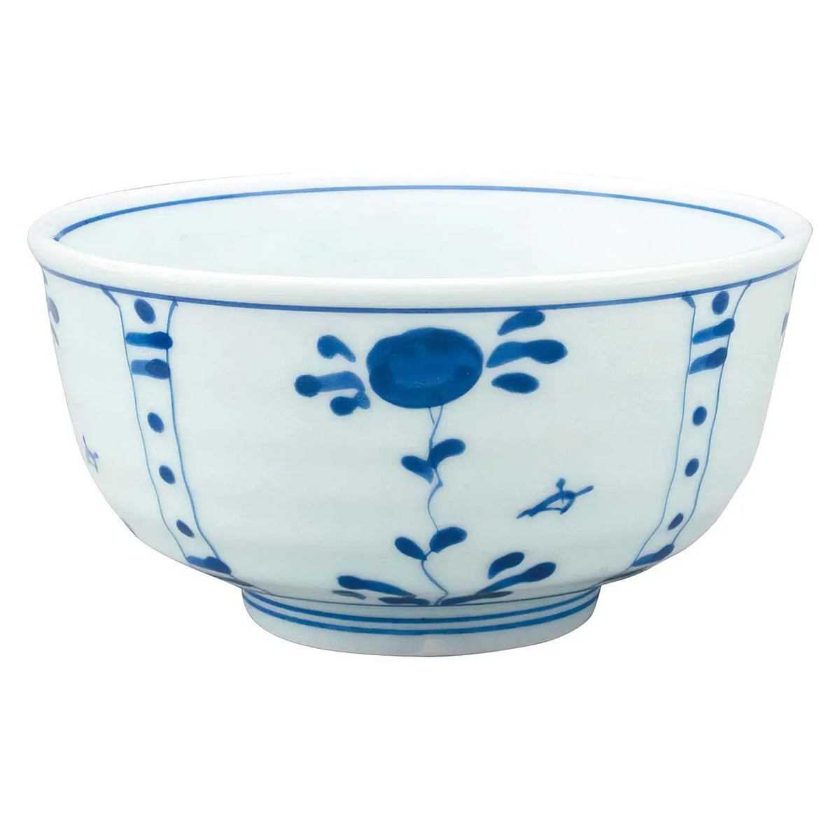EBM Porcelain Tempered Donburi Bowl Sometsuke-kusabana 13cm