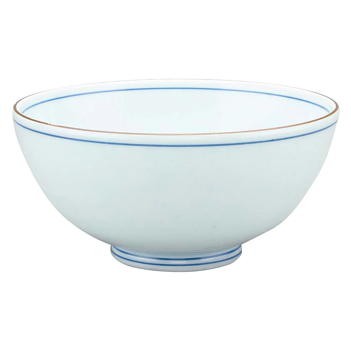 EBM Porcelain Tempered Rice Bowl Fuchisabi-sujiiri 10.9cm