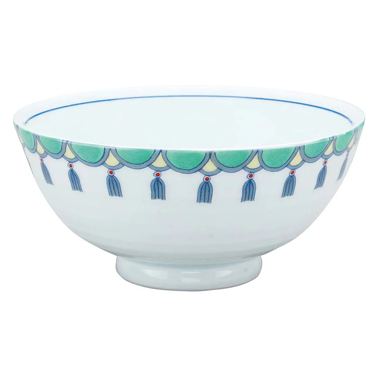 EBM Porcelain Tempered Rice Bowl Midori-youraku 11.5cm