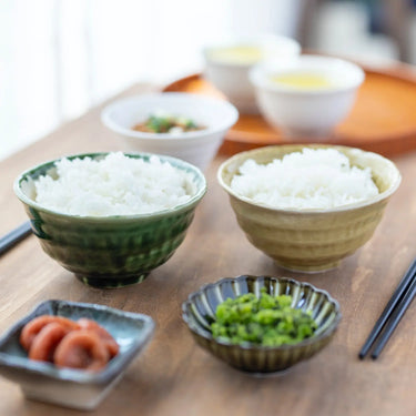 EBM Porcelain Tempered Rice Bowl Oribe 12cm