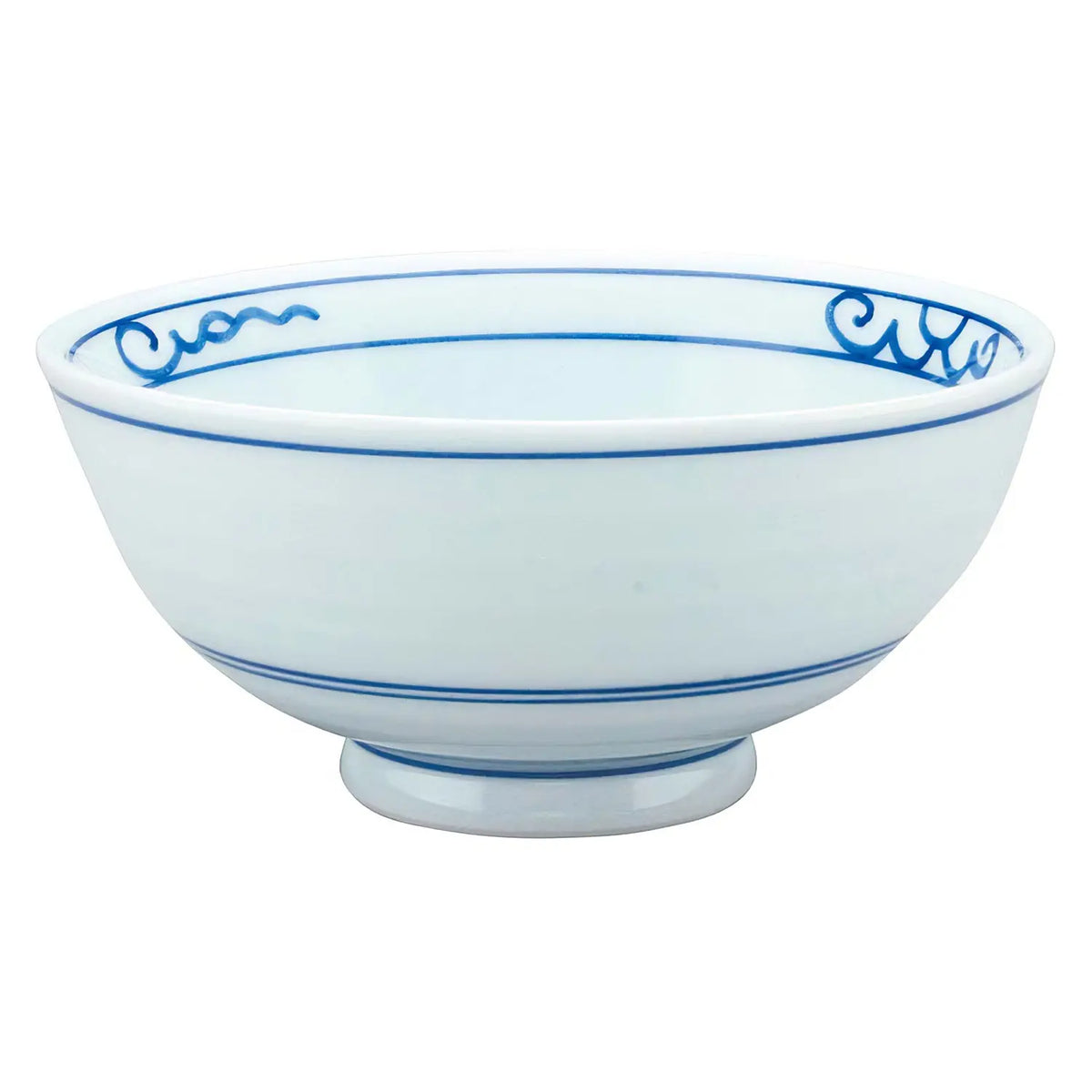 EBM Porcelain Tempered Rice Bowl Sujiiri 11.5cm