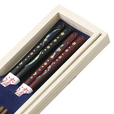 Echizen Shikki Makie Wood Couple Chopsticks Hitohira