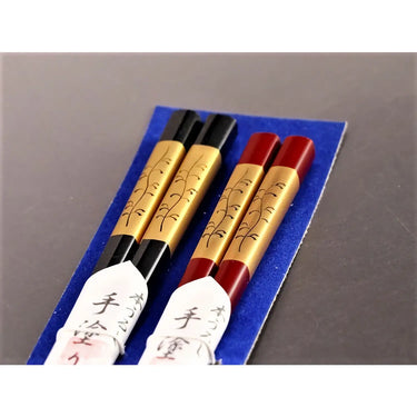 Echizen Shikki Makie Wood Couple Chopsticks Vines