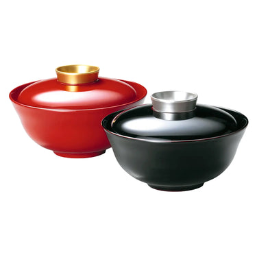Echizen Shikki Synthetic Resin Couple Bowls Gold and Silver
