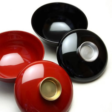 Echizen Shikki Synthetic Resin Couple Bowls Gold and Silver