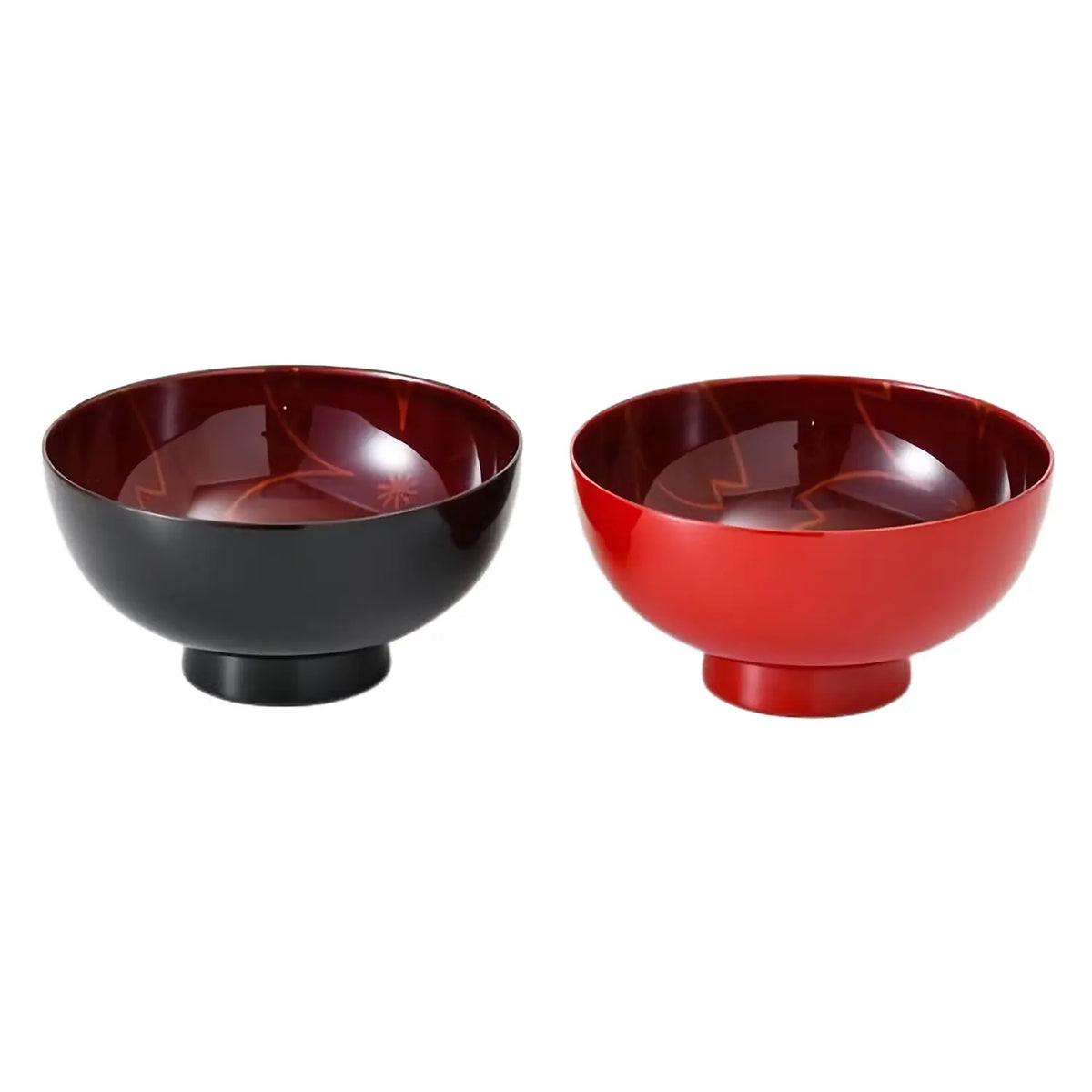 Echizen Shikki Synthetic Resin Couple Bowls Sandalwood