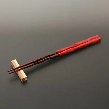 Echizen Shikki Wood Couple Chopsticks Carpe Diem