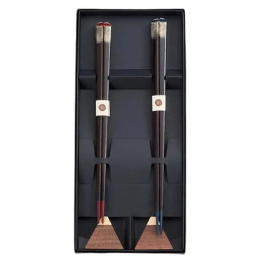 Echizen Shikki Wood Couple Chopsticks Mt. Fuji
