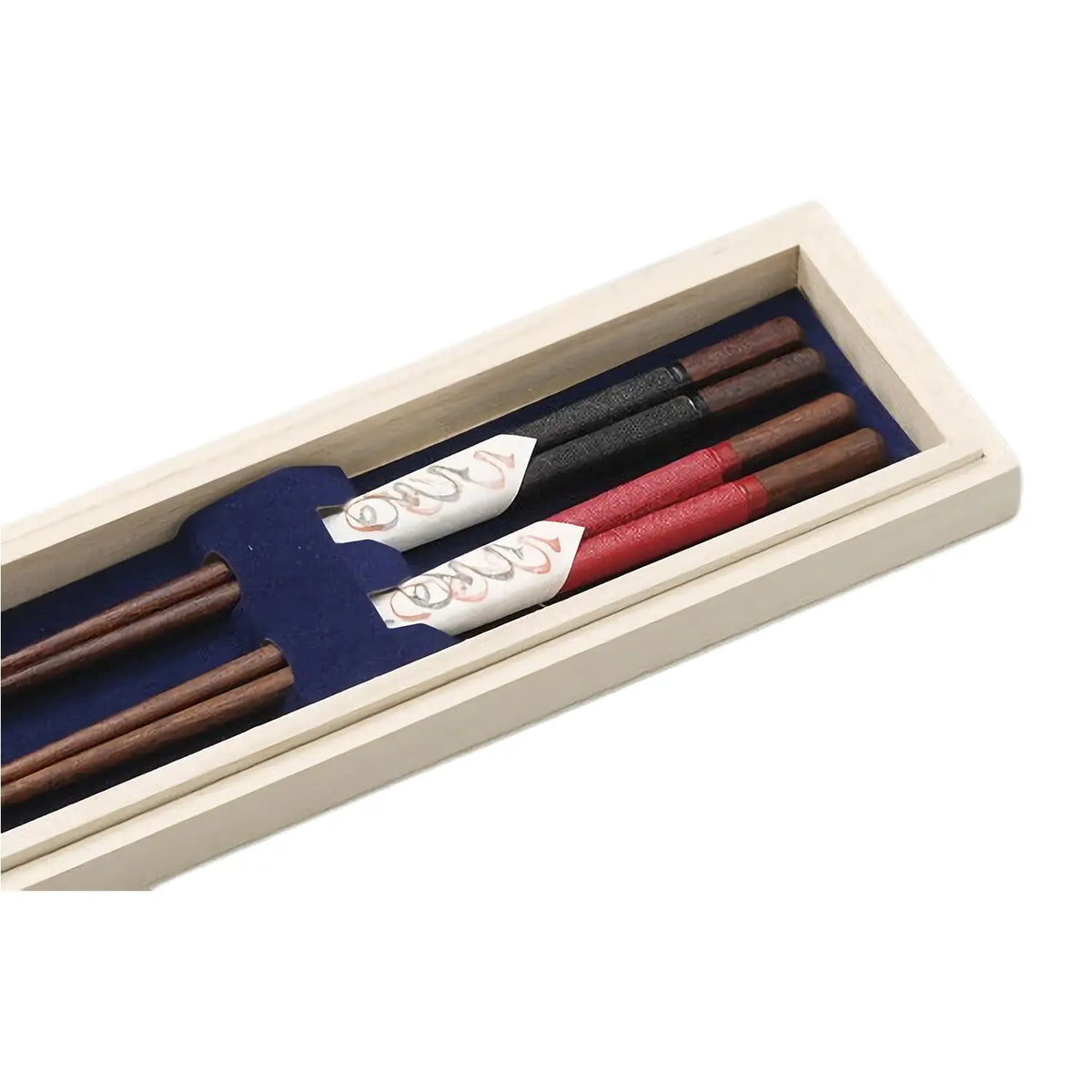 Echizen Shikki Wood Couple Chopsticks Nuno-bari
