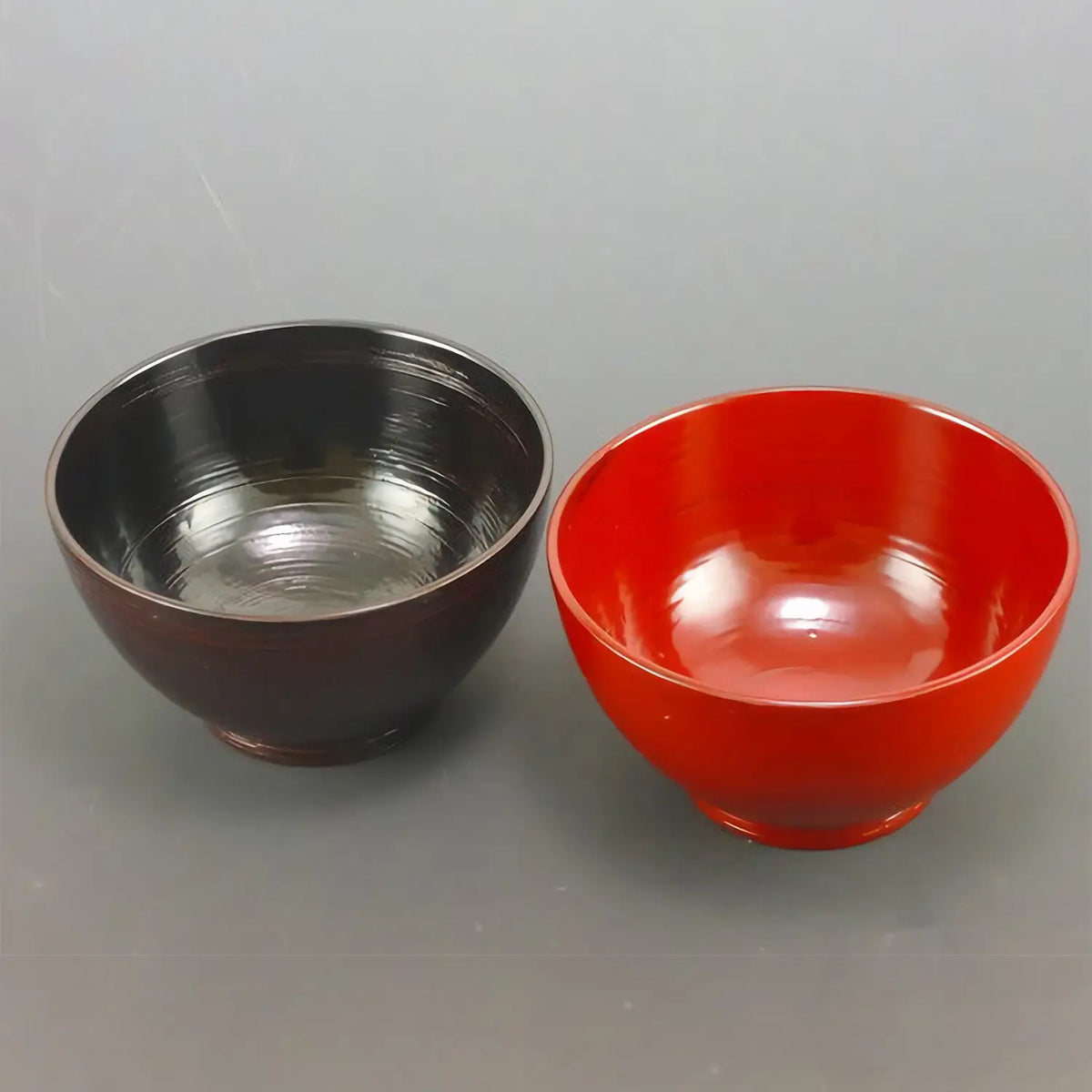 Echizen Shikki Wood Couple Small Bowls Hakeme Brush Marks