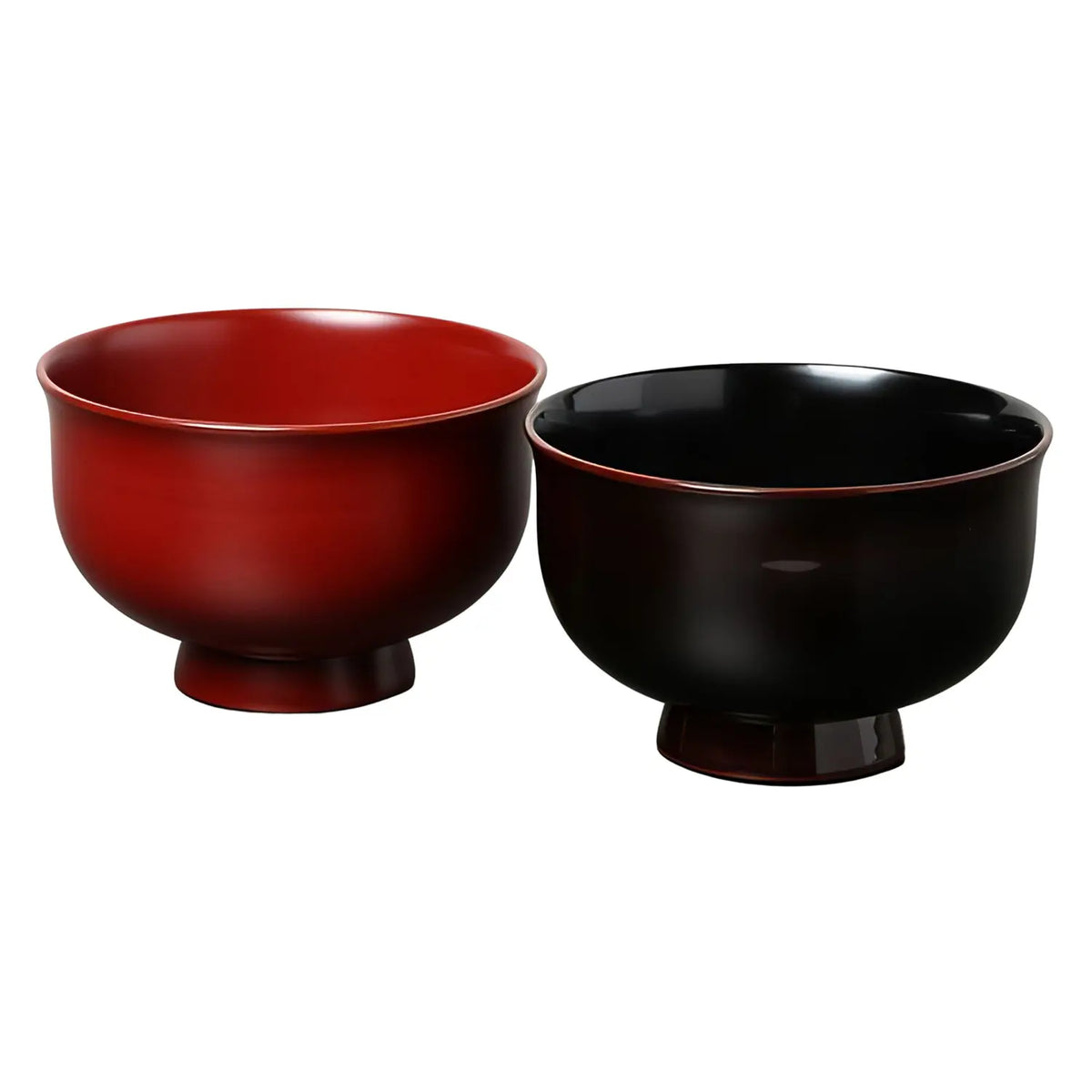 Echizen Shikki Wood Couple Soup Bowls Hasori
