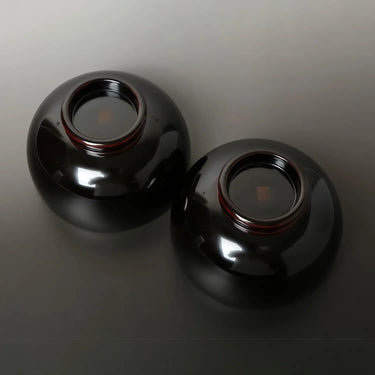 Echizen Shikki Wood Couple Soup Bowls Hotei