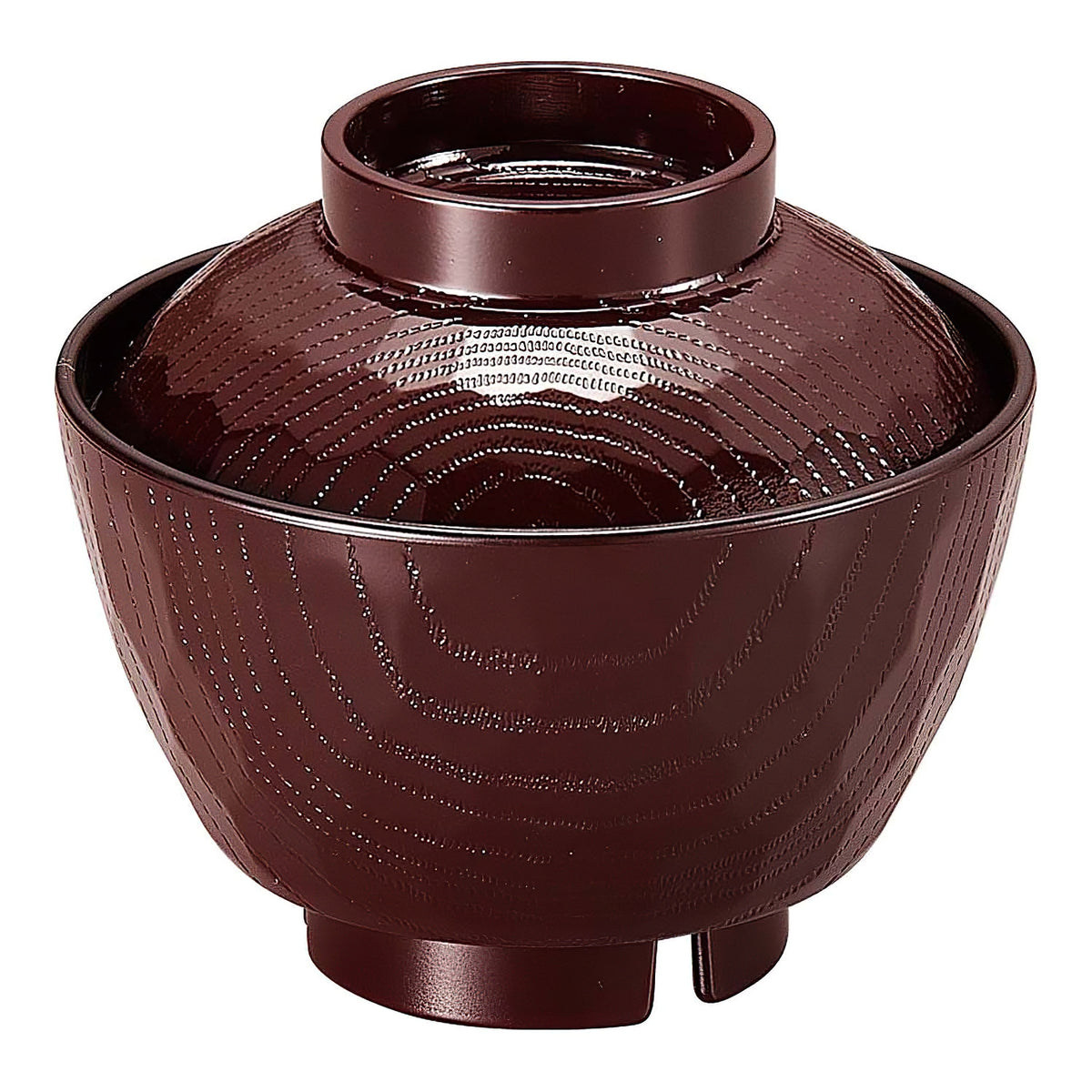Fukui Craft Heat-Resistant ABS Resin Kikko-Pattern Soup Bowl with Lid