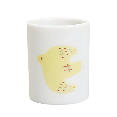 Harekutani Porcelain Bird Toothbrush Holder