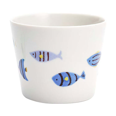 Harekutani Porcelain Blue Fish Cup