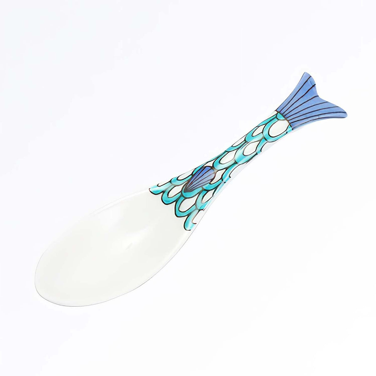 HAREKUTANI Porcelain Fish Renge Spoon