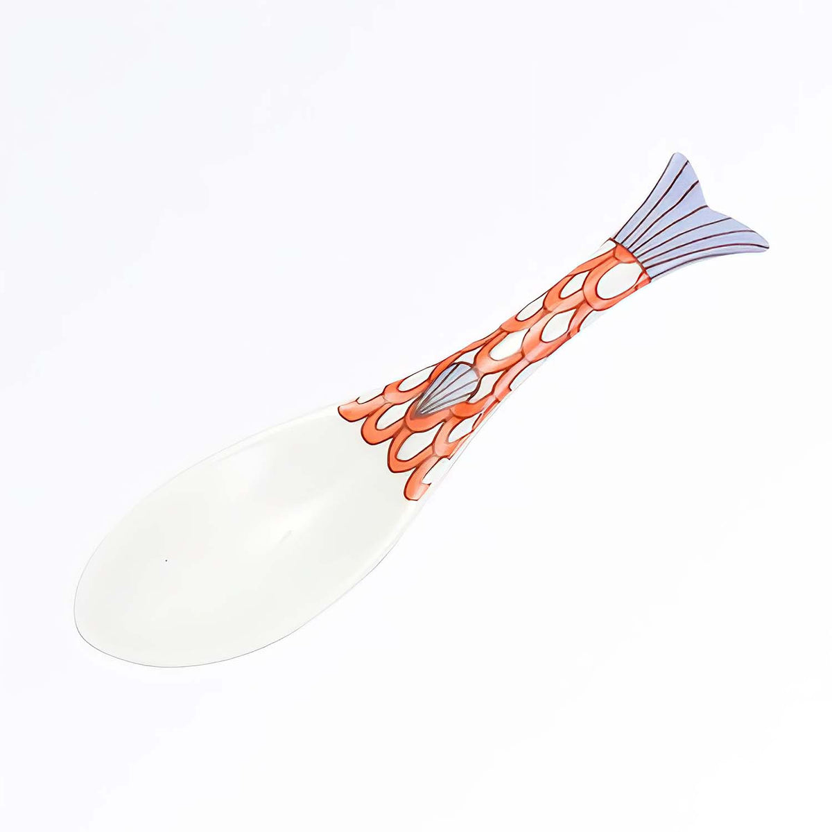 HAREKUTANI Porcelain Fish Renge Spoon
