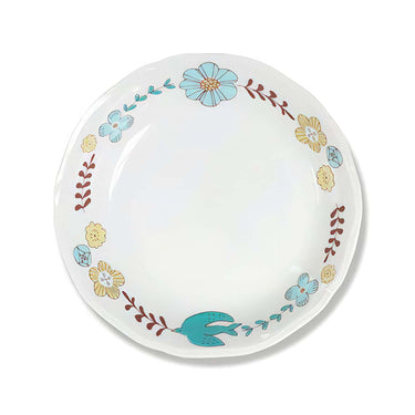 Harekutani Porcelain Flower Bird Bowl