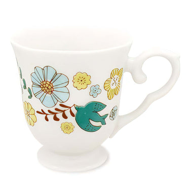 Harekutani Porcelain Flower Bird Mug