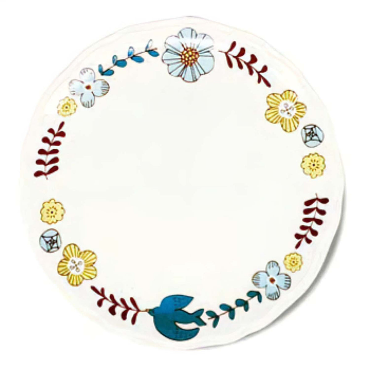 HAREKUTANI Porcelain Flower Bird Plate
