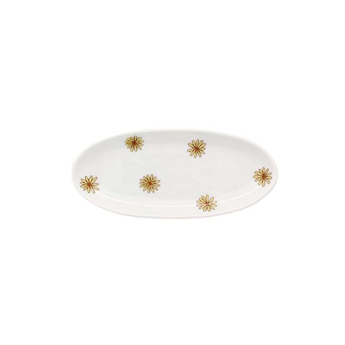 HAREKUTANI Porcelain Flower Oval Plate