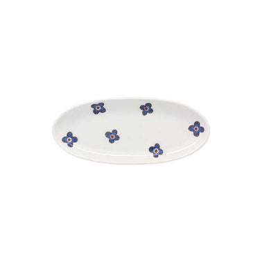 Harekutani Porcelain Flower Oval Plate
