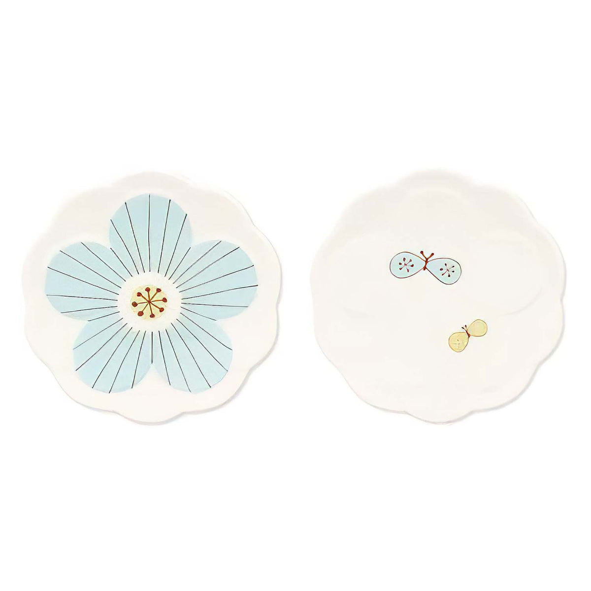 HAREKUTANI Porcelain Flower Small Plate Set (2 Plates)