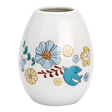 Harekutani Porcelain Single-flower Vase Flower and Bird