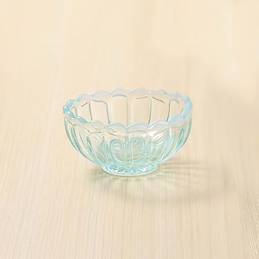 Hirota Glass Yukinohana Soda-Lime Glass Blue Mini Bowl